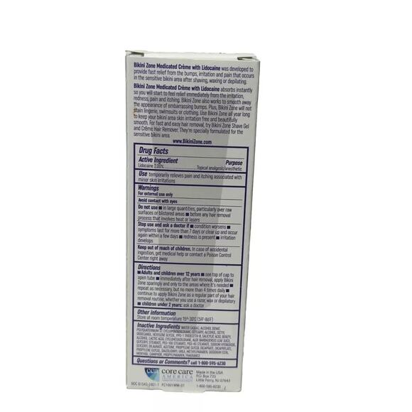 BikiniZone Soothing Medicated Creme wiith Lidocaine Topical Analgesic Lot of 2 - Picture 5 of 6